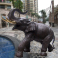 Haute qualité extérieure décoration de jardin grande taille bronze éléphant sculpture